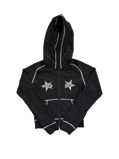 Hoesmad Rhinestone Waffle Trackpant ( Black )